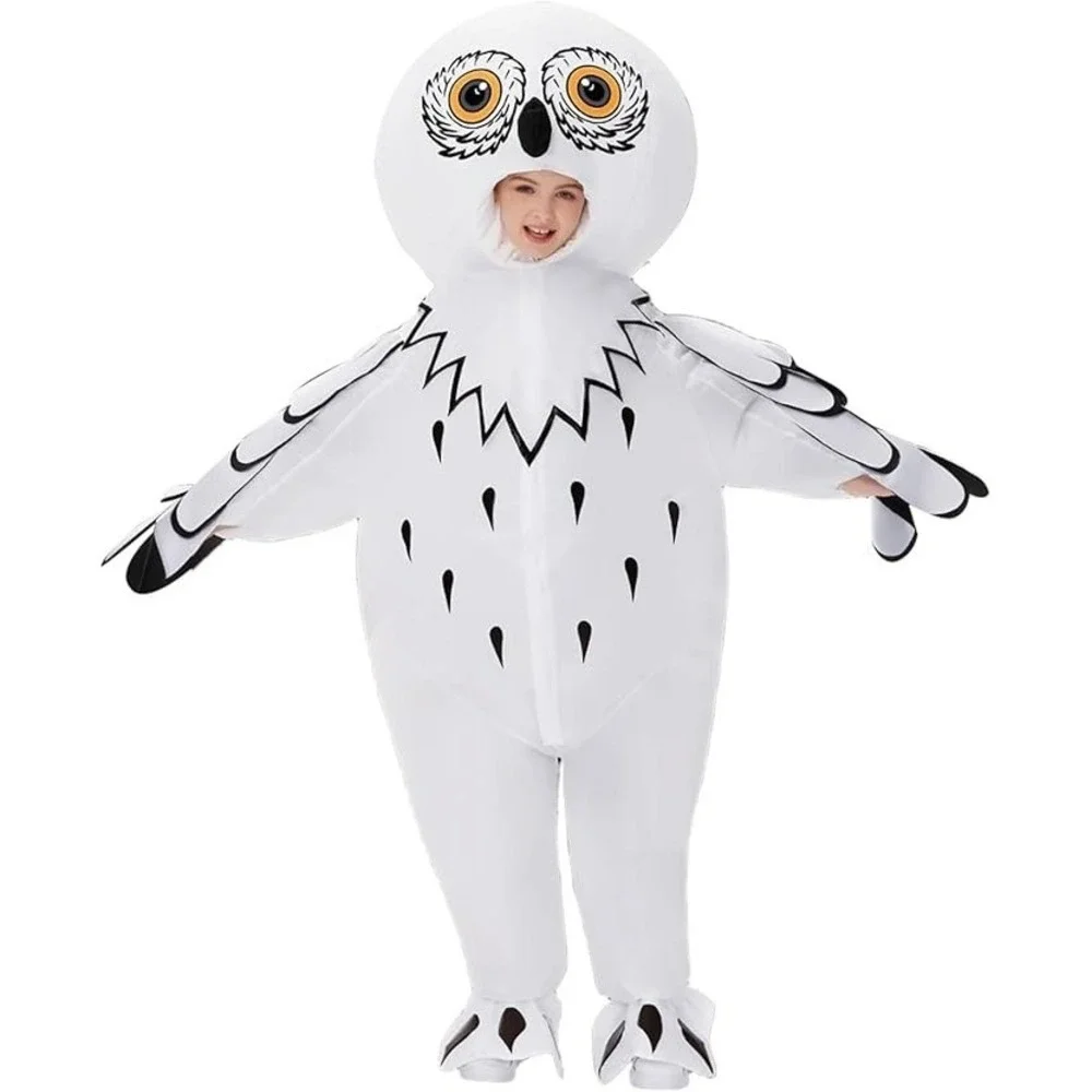 Kid's Inflatable White Owl Costume Halloween‎ Party Hedwig